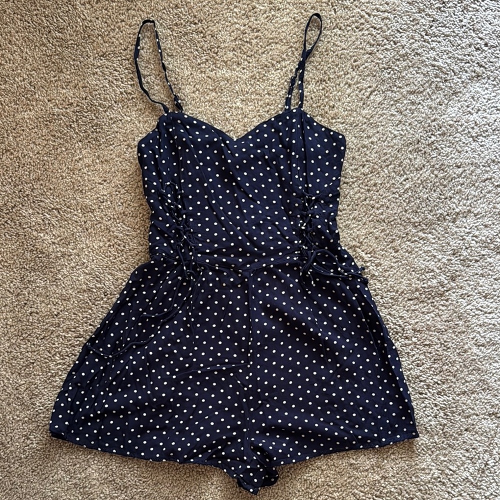 Kimchi Blue Navy Top with White Dots